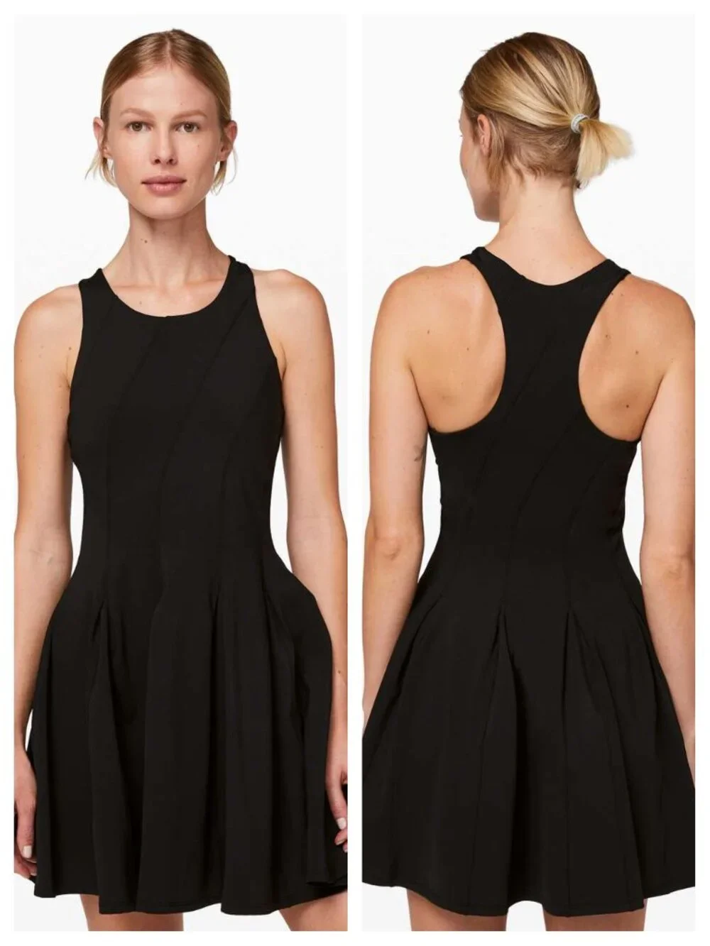 Lululemon Court Crush Tennis Dress 8 Black